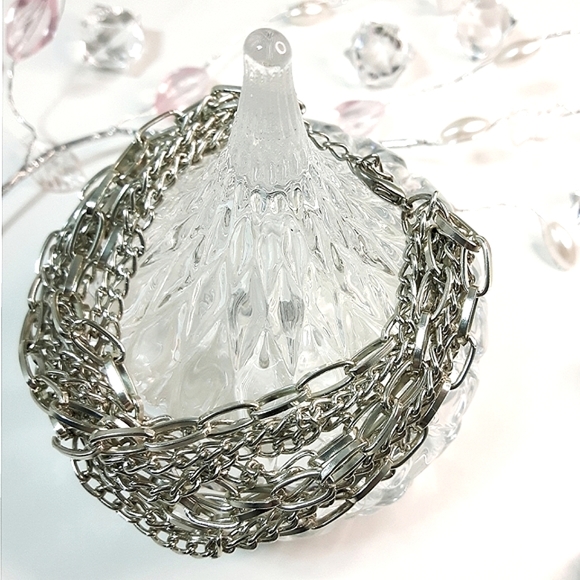 Chains Bracelet🌸Multi Layer Silver Tone Chains - Picture 6 of 7